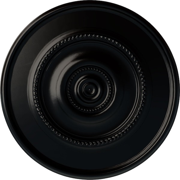 Ekena Millwork Dylar Ceiling Medallion (Fits Canopies up to 6 1/4"), Hand-Painted Jet Black, 30"OD x 2 1/4"P CM30DYBLF - main